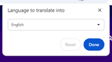 language to translate scroll down menu