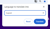 picture showing click on blue translate button